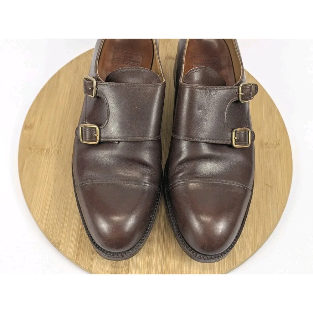 Pepe Albaladejo Dress Shoes Mens 9 EE Brown Double‎ Monk Mallorca Leather Spain